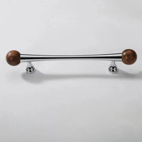 Furniture Hardware Nordic Art Handle/walnut Wood+Brass Handles and Knobs Drawer Pulls Kitchen Cabinet Knobs-Letifly Lights and Decor