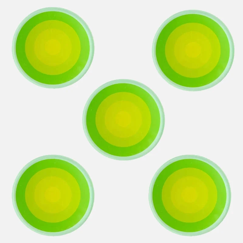 5pcs Acrylic Anti Slip Coaster Porta Vasostable Mat Cup Holders Gradient Color Cocinas Accesorios Kitchen Drink Coasters-Letifly Lights and Decor