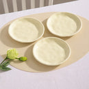 Luna Creme Pastel ceramic snack plates wavy edge hand-glazed modern dish set