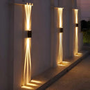 LED modern up-and-down wall lamp black aluminum outdoor indoor warm white anti-rust wall sconce