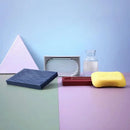 modern silicone soap dish soft glue punch-free bathroom soap holder with drain grooves non-slip design
