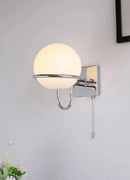 Kinetic Orb Wall Light - Letifly Lights and Decor - Modern Wall Light Glass Orb Curved Metal Arm Bauhaus Style Ambient Lighting