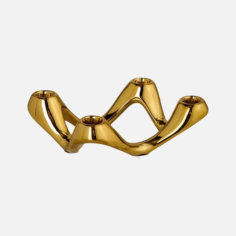 Serpentine Ceramic Candelabra