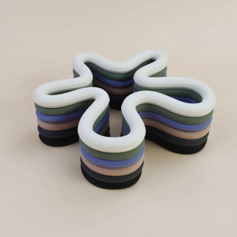 wave silicone heat resistant coaster non-slip pot holder modern kitchen mat