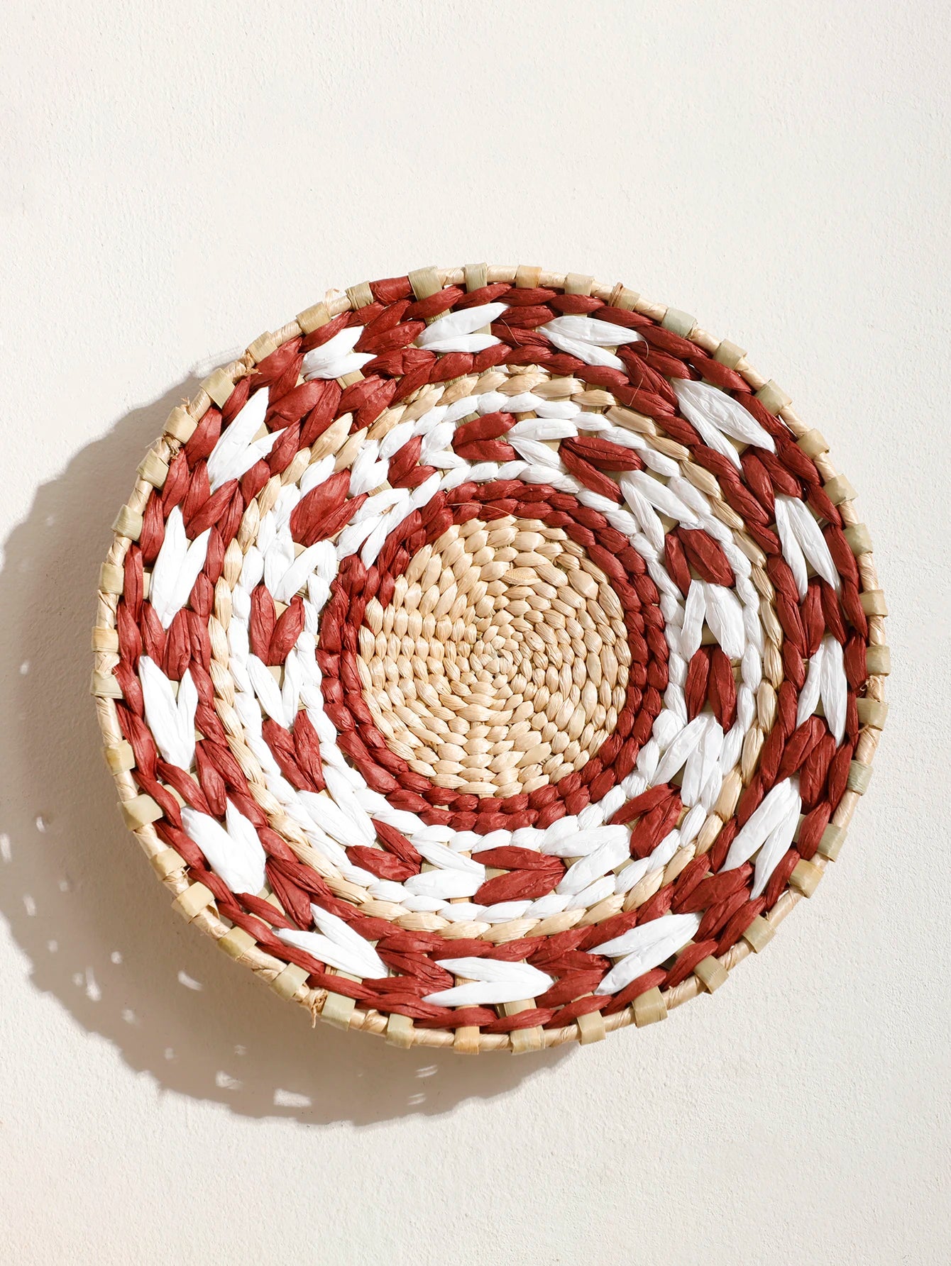 Seagrass wall decor boho handwoven natural rustic modern wall basket art