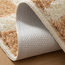 Long Tufting Blue Striped Rug Soft Flocking Non-slip Floor Mat Entrance Bedroom Living Room Girl's Bedside Blanket Home Decor