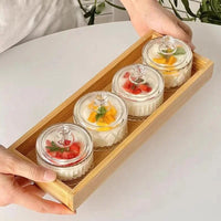 1pc Elegant Glass Ice Cream Dessert Cups With Lids - Perfect For Pudding, Yogurt, And Gelato - Ideal For Home & Commercial Use-Letifly Lights and Decor