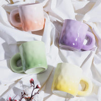 Ceramic gradient mug colorful ombré glaze coffee tea cup gift box