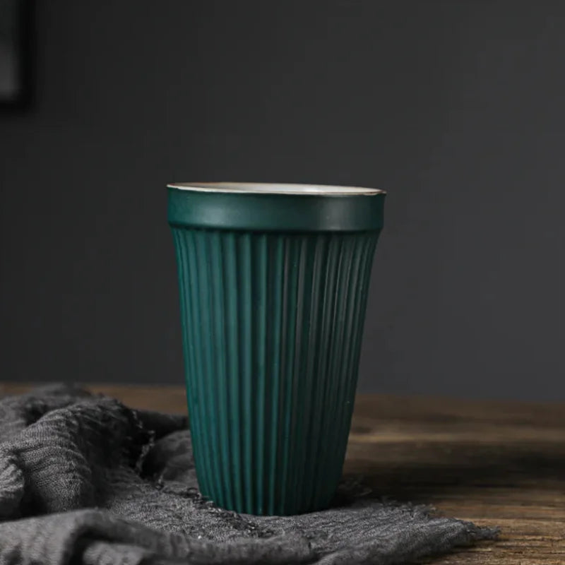 Ceramic Coffee Cup Vertical Stripe Mug