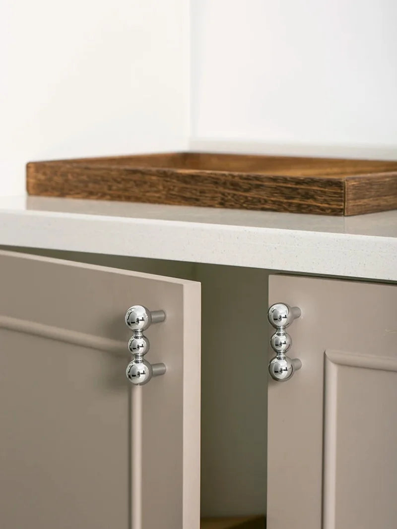 Furniture Handles Bedroom Brass French Silver Wardrobe Door Handle Cabinet Door Shoe Cabinet Drawer Kitchen Brass Small Handles-Letifly Lights and Decor