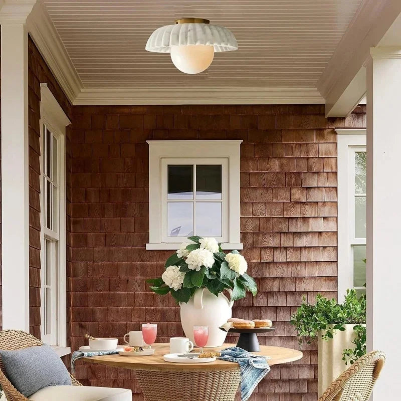 Nordic Family Farmhouse Ceiling Light Flower Ceiling Lamp Suitable Corridors,cloakrooms,porches,bedrooms,foyers Lighting Fixture-Letifly Lights and Decor