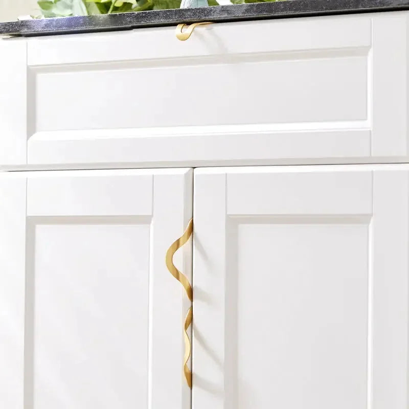 Brass Invisible Gold Handle Cabinet Door Knob Handle Desk Drawer Pulls Modern Knobs Furniture Hardware Kitchen Accessories-Letifly Lights and Decor