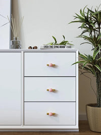 New Light Luxury Cabinet Door Handle High End Brass Wardrobe Handle Natural Crystal Ball Shoe Cabinet Drawer Long Handle-Letifly Lights and Decor