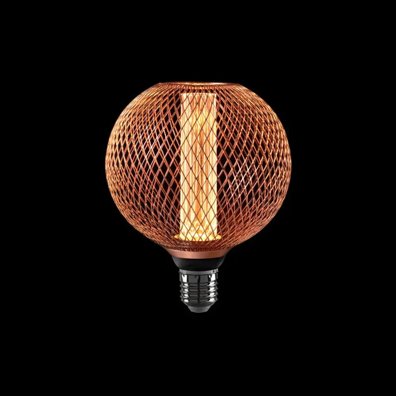Nordic Simple Wrought Iron Mesh Cover Lamp Metal Cage Dining Bar Counter Light Luxury RN Light Pillar E27 Home Room Decor Indoor-Letifly Lights and Decor