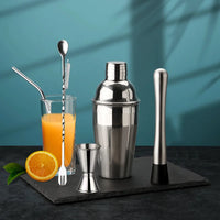 5-Piece Stainless Steel Cocktail Shaker set 700ml Bartender Kit Cocktail Tools Set Cocktail Shaker-Letifly Lights and Decor