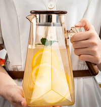 Cold water kettle made of high borosilicate glass for household hospitality, with a large capacity for cold boiled water-Letifly Lights and Decor