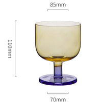 Colored Glass Dessert Coupe Jelly Style Translucent Stem Ice Cream Cup Modern Tableware