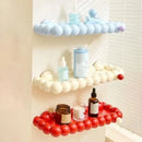 Plastic Cloud Suction Cup Storage Rack Punch Free Large Capacity Cosmetics Storage Rack Space Saving Removable-Letifly Lights and Decor
