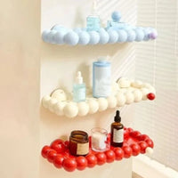 Plastic Cloud Suction Cup Storage Rack Punch Free Large Capacity Cosmetics Storage Rack Space Saving Removable-Letifly Lights and Decor