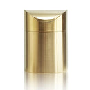 304 Mini Countertop Brushed Stainless Steel Swing Lid Trash Can Set, 1.5 L / 0.40 Gal,Desktop gold trash can-Letifly Lights and Decor