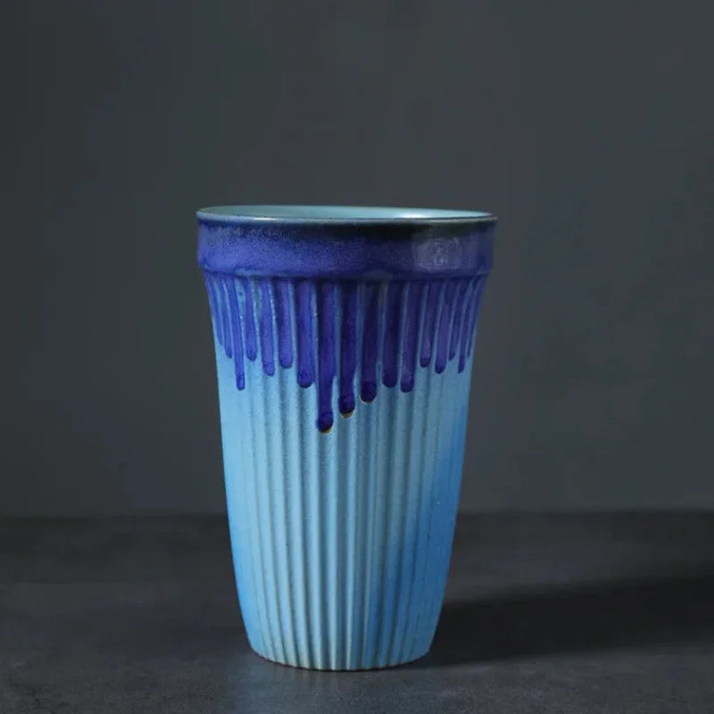 Ceramic Coffee Cup Vertical Stripe Mug