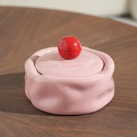 Colorful Ceramic Ashtray Living Room Desktop Fly Ash Storage Box Irregular Circular Ashtray Home Decoration Accessories Ashtray-Letifly Lights and Decor