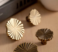 SBrass Cabinet Pulls Cup Flat Vintage Drawer Pulls Kitchen Cupboard Bathroom Dresser Cabinet Knob Hardware Antique Brass Handles-Letifly Lights and Decor