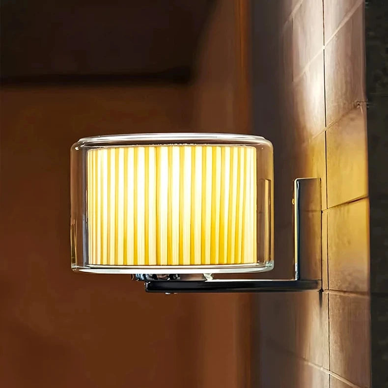 Medieval Bauhaus Bedroom Bedside Wall Lamps Fabric Glass Lamp LED Spanish Light Luxury Living Room Corridor Aisle Wall Lights-Letifly Lights and Decor