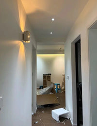 Letifly Lights & Decor - Chrome Nebula Sconce - Modern Chrome Wall Sconce Glass Orb Bauhaus Style Ambient Lighting