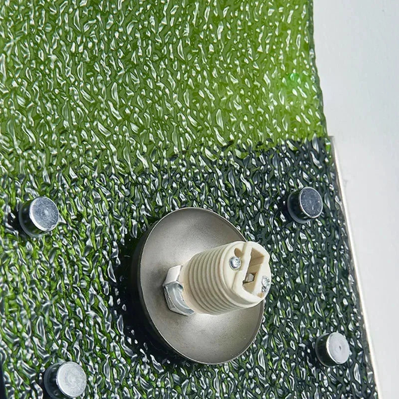 Letifly Lights & Decor - Verdant Curve Wall Sconce - Textured Glass Wall Sconce Curved Design Mid Century Modern Ambient Lighting