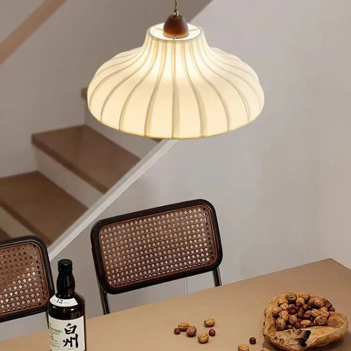 Wabi Sabi Fabric Pendant Lights for Dining Rooms Living Rooms Bedrooms Apartment Ceiling Lights Modern Atmosphere Room Decor-Letifly Lights and Decor