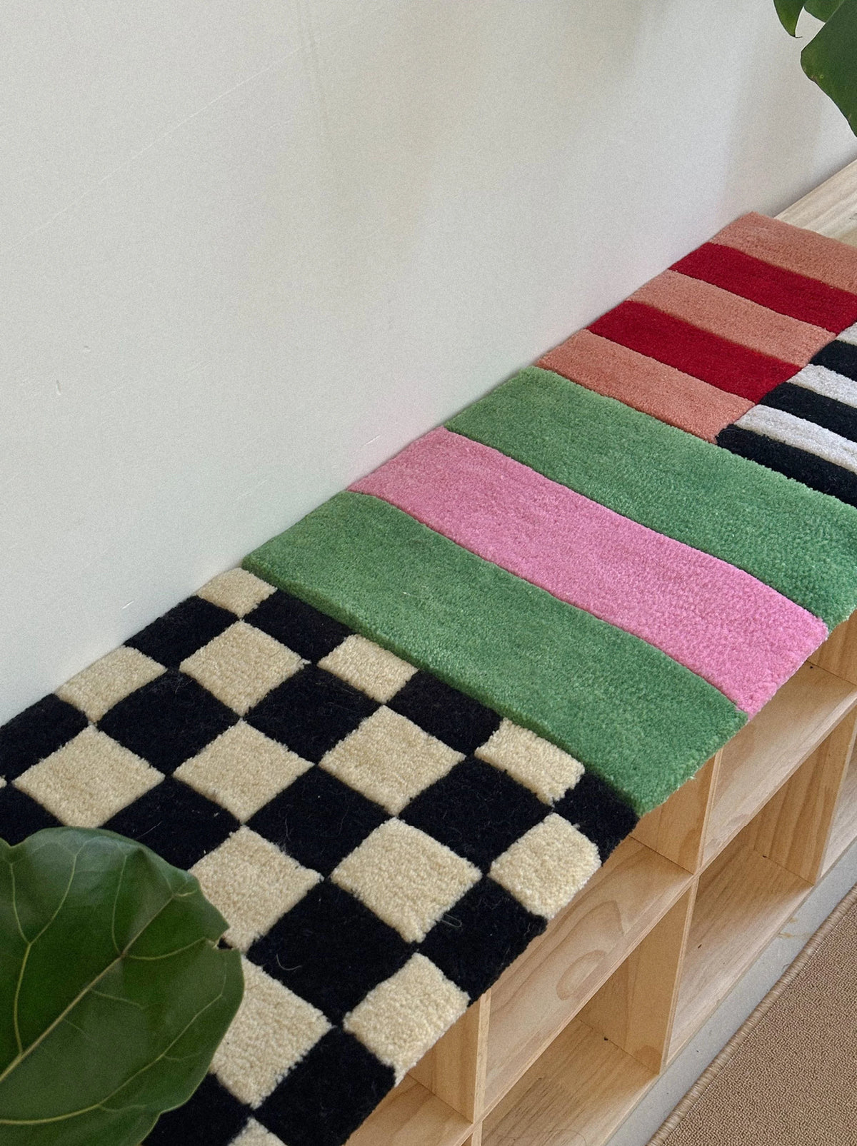 Handmade Colorful Tufting Seat Grids Blocks Cushion Soft Square Chair Sofa Pad Hanging Wall Decoration Tapestry Home Decor-Letifly Lights and Decor