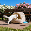 Letifly Lights & Decor - Cloud Nest Pet Bed - Plush Cat Cave Bed Soft Warm Pet House with Detachable Cushion