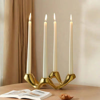 Serpentine Ceramic Candelabra