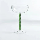 200ml Elegant Champagne Coupes Yellow Amber Green Purple Black Beaded Stem Glass Goblet Cocktail Glass Cup Beverage Drinkware-Letifly Lights and Decor