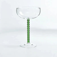 200ml Elegant Champagne Coupes Yellow Amber Green Purple Black Beaded Stem Glass Goblet Cocktail Glass Cup Beverage Drinkware-Letifly Lights and Decor