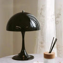 Table lamp dome silhouette glossy finish mid century style mushroom table lamp