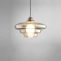 Apollo Aura Lamp Cognac glass pendant light retro layered chandelier modern kitchen island lamp