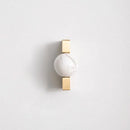 New Light Luxury Cabinet Door Handle High End Brass Wardrobe Handle Natural Crystal Ball Shoe Cabinet Drawer Long Handle-Letifly Lights and Decor
