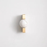 New Light Luxury Cabinet Door Handle High End Brass Wardrobe Handle Natural Crystal Ball Shoe Cabinet Drawer Long Handle-Letifly Lights and Decor