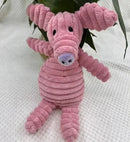 Plush corduroy squeaky dog toy animal shape durable chew toy for puppies and dogs