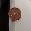 Ins Quiet Wall Clock 8inch Non-Ticking Punch-Free Corner Wall Clock Wall Decor Bedroom Technology Luxury Art Home Decoration-Letifly Lights and Decor