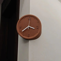Ins Quiet Wall Clock 8inch Non-Ticking Punch-Free Corner Wall Clock Wall Decor Bedroom Technology Luxury Art Home Decoration-Letifly Lights and Decor