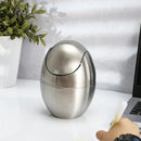 304 Stainless Steel Mini Countertop Brushed Swing Lid Trash Can Set, 1.5 L / 0.40 Gal,Desktop gold trash can-Letifly Lights and Decor