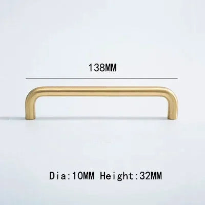 2.52"-15.74" Nordic Brass Long Furniture Handles Wardrobe Kitchen Cupboard Cloakroom Bedside Cabinet Handle Bedroom Accessories-Letifly Lights and Decor