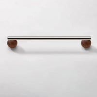 Furniture Hardware Nordic Art Handle/walnut Wood+Brass Handles and Knobs Drawer Pulls Kitchen Cabinet Knobs-Letifly Lights and Decor