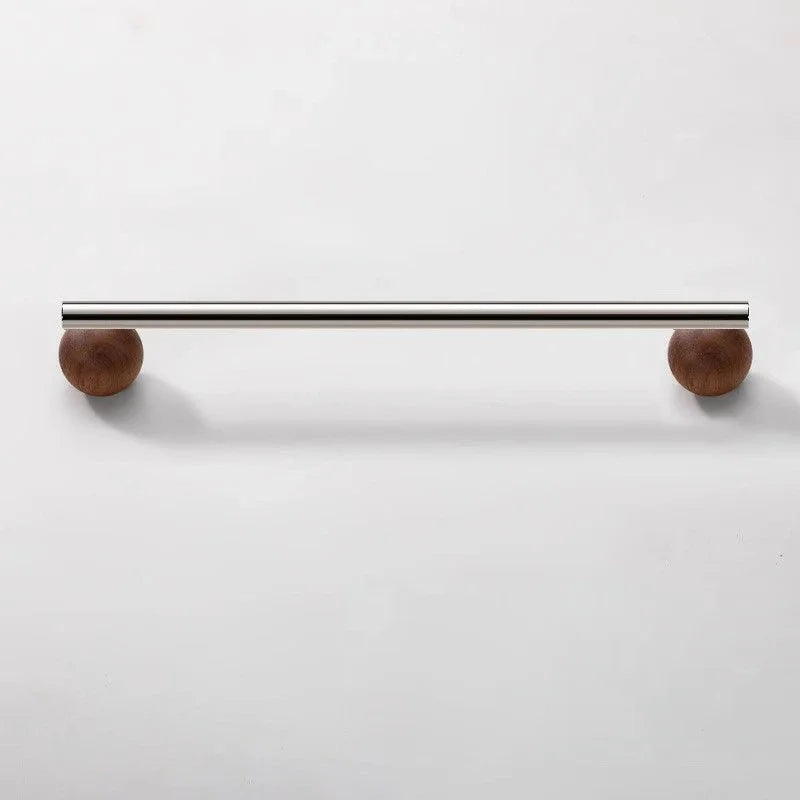 Furniture Hardware Nordic Art Handle/walnut Wood+Brass Handles and Knobs Drawer Pulls Kitchen Cabinet Knobs-Letifly Lights and Decor