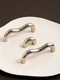 European Minimalist Brass Furniture Handle Cabinet Bar Pulls Bedroom Dresser Bedside Handle Bright Nickel Door Handle Pull-Letifly Lights and Decor