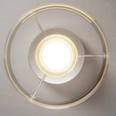 Letifly Lights & Decor - Luminary Drum LED Flush Mount Light - Modern circular ring ceiling light with ribbed diffuser and 3-color LED lighting