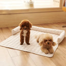 Pet Bed Quilted Plush Sleeping Mat with Bolstered Edges Soft Indoor Pet Lounger for Cats and Small Dogs - Letifly Lights and Decor